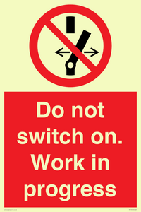 Do not switch on. Work in progress